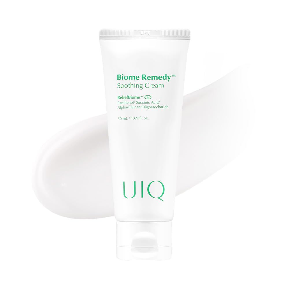 UIQ Biome Remedy Soothing Cream, Instant Soothing, Nourishing, Hydrating, Panthenol, Non Comedogenic, Hydrating daily facial moisturizer, Korean skincare 1.69 fl. oz. (50ml)