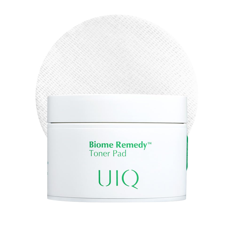 UIQ Biome Remedy Toner Pads, Dual-Textured Facial Pad for Hydrating, Moisturizing, Calming, Pore Care, Non Comedogenic, Daily Toner Pads for Soothing Skin 6.08 fl. oz., 70 Sheets
