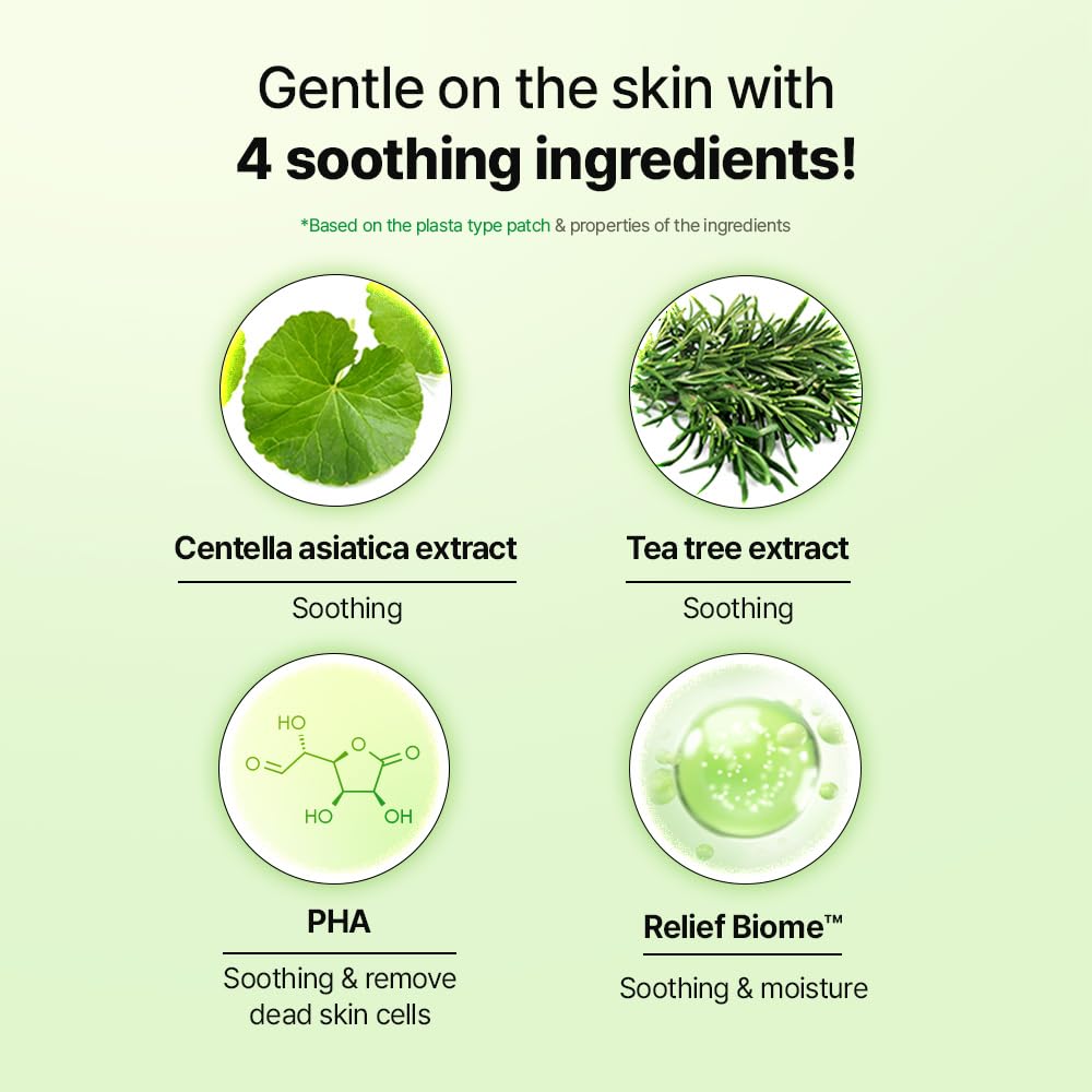 UIQ x RIIZE Biome Remedy Calming Spot Patch (96 count) with folder mirror, Hydrocolloid, Plasta patches for face & body, Cute designed patch, Non-comedogenic, Hypoallergenic tested